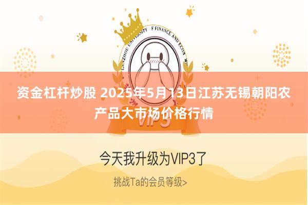资金杠杆炒股 2025年5月13日江苏无锡朝阳农产品大市场价格行情