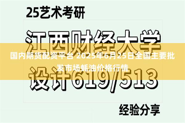 国内期货配资平台 2025年6月25日全国主要批发市场蚝油价格行情